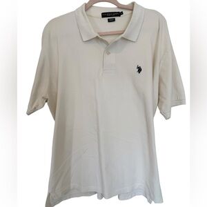 Ralph Lauren Polo Club Mens White Polo Size X-Large 100% Cotton